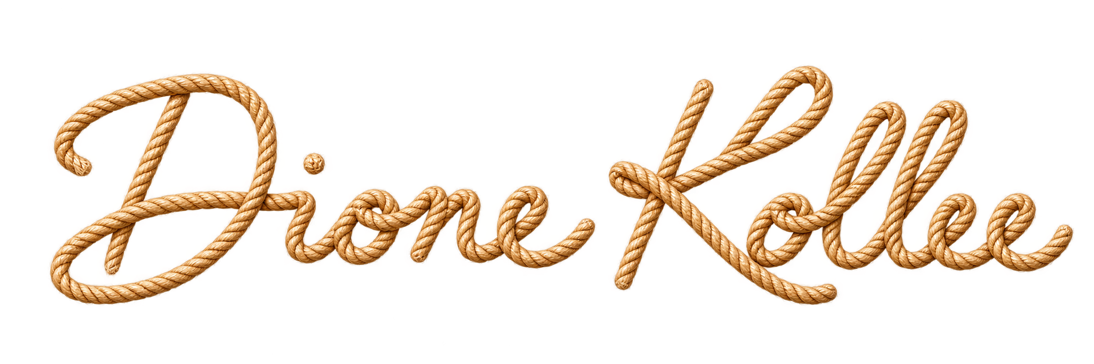 Dione Kollee written in lasso rope